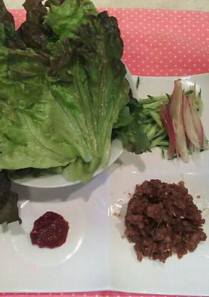 肉そぼろ巻き巻きサラダ-レシピのメイン写真