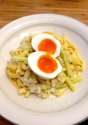 生パスタ＊フェトチーネのクリームソース-レシピのメイン写真
