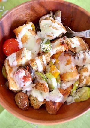 アジフライと夏野菜のホットベジボウル♪-レシピのメイン写真