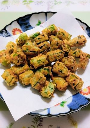 簡単夏の夕飯サクサクネバっ美味しいオクラ唐揚副菜-レシピのメイン写真