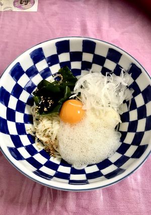 簡単一手間！トロロ感覚月見冷しうどん-レシピのメイン写真