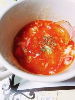 即席!簡単おいしい!スボラなトマトスープ-レシピのメイン写真