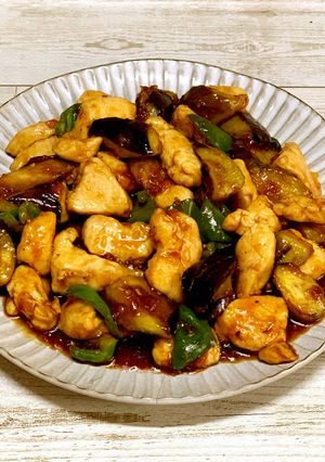 茄子ピーマンと鶏肉の甘辛さっぱり炒め♪-レシピのメイン写真