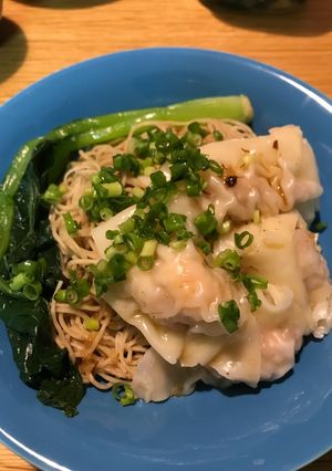 エビワンタンがプリプリの汁なし香港麺　-レシピのメイン写真