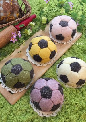 メロンパンdeコッタサッカーボールW杯-レシピのメイン写真