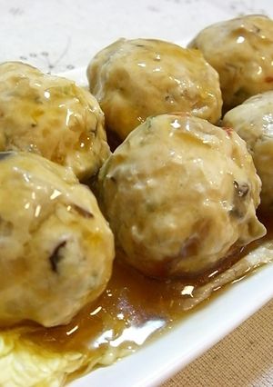 レンジで簡単♫中華風鶏団子のあんかけ♡-レシピのメイン写真