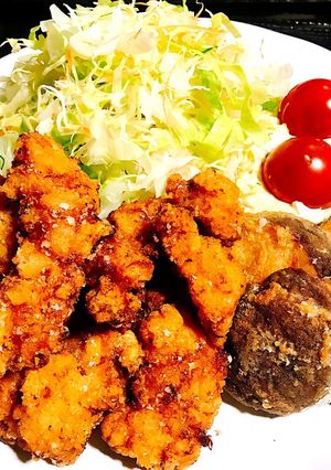 鶏ももと椎茸の唐揚げ-レシピのメイン写真