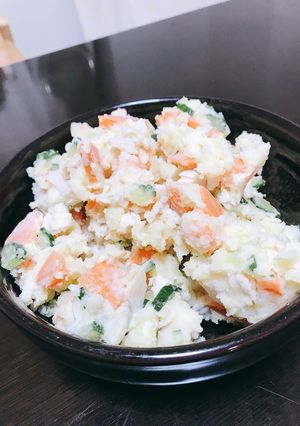 自家製サラダチキンてポテトサラダ-レシピのメイン写真