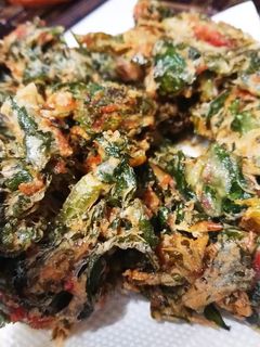 捨てないで(・・)セロリの葉っぱかき揚げ-レシピのメイン写真