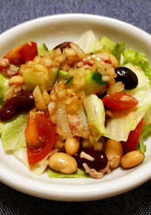 蒸し豆のカラフルサラダ-レシピのメイン写真