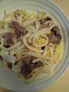 さっぱり♪梅塩焼きうどん-レシピのメイン写真