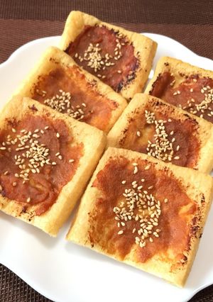 簡単！油揚げのごま味噌焼き!(^^)!-レシピのメイン写真