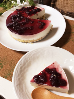 クランベリーソースdeレアチーズケーキ-レシピのメイン写真