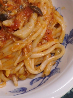 鯖缶とトマト缶の野菜たっぷり焼きうどん?-レシピのメイン写真