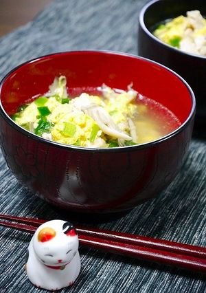 簡単！コラーゲンスープ☆ふわたま舞茸-レシピのメイン写真