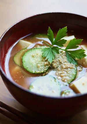 冷たい味噌汁・加熱不要・夏の新冷や汁-レシピのメイン写真