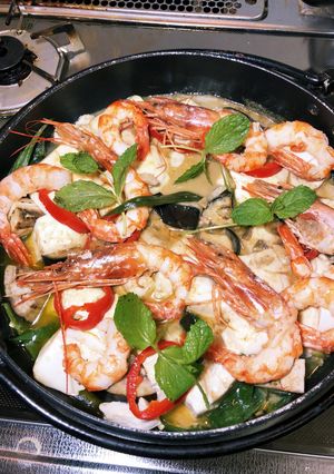 海老豆腐でロカボ〜生ミントグリーンカレー-レシピのメイン写真