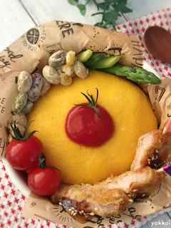 オムライス♩ケチャップトマト♩お弁当-レシピのメイン写真