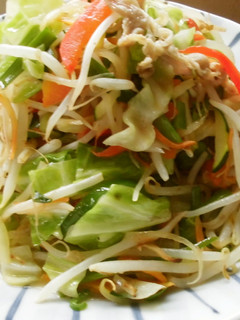 大皿で盛った。肉野菜炒め!-レシピのメイン写真