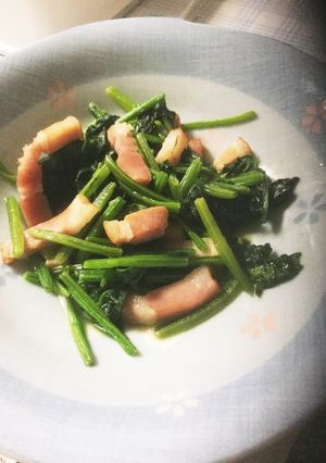 ほうれん草とベーコンの炒め物-レシピのメイン写真