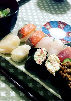 家でお寿司屋さんごっこ-レシピのメイン写真