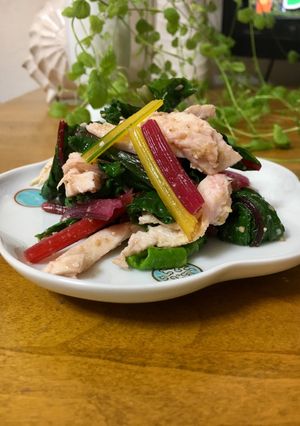 スイスチャードと鶏むねのナムル-レシピのメイン写真