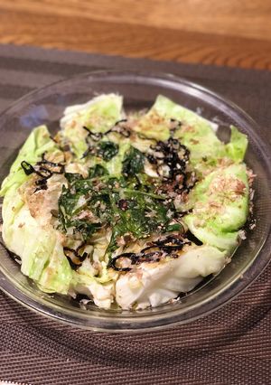 超時短…塩昆布のキャベツ蒸し-レシピのメイン写真