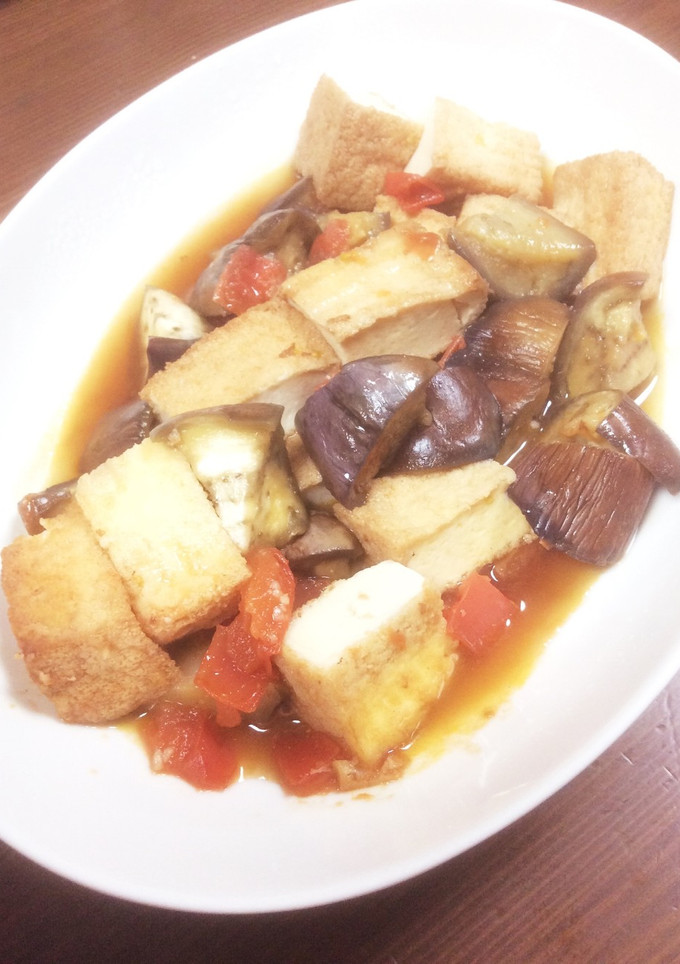 ナスとトマトと厚揚げの炒め物-レシピのメイン写真