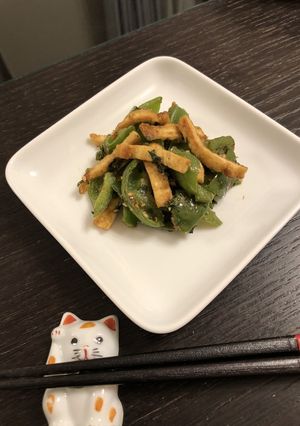 おあげとピーマンの茅乃舎だし炒め-レシピのメイン写真
