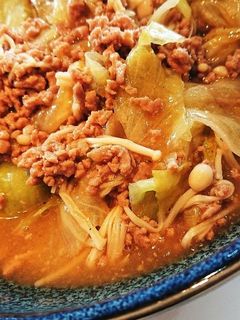 レタスとえのきのそぼろ餡炒め-レシピのメイン写真