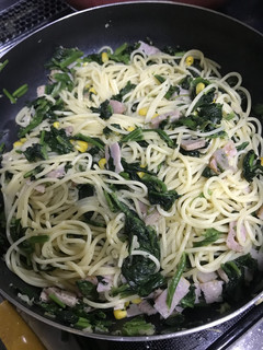 ほうれん草とベーコンパスタ-レシピのメイン写真