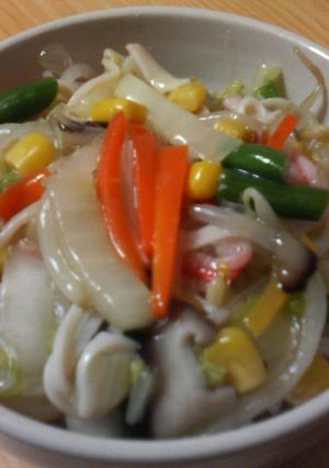 皿うどんのスープで簡単あんかけ丼-レシピのメイン写真