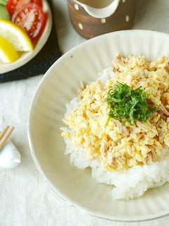 ツナ缶と卵で簡単♪ツナ玉そぼろ丼-レシピのメイン写真