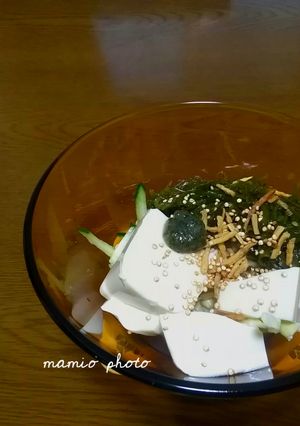 豆腐とメカブのパクチーサラダ✨-レシピのメイン写真