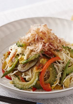 夏野菜たっぷり！そうめんチャンプルー-レシピのメイン写真