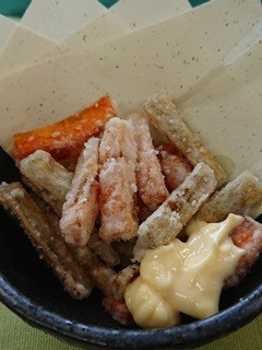 人参とごぼうの唐揚げ(透析食)-レシピのメイン写真