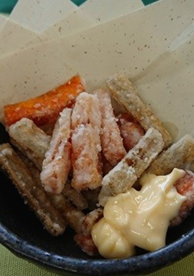 人参とごぼうの唐揚げ（透析食）-レシピのメイン写真