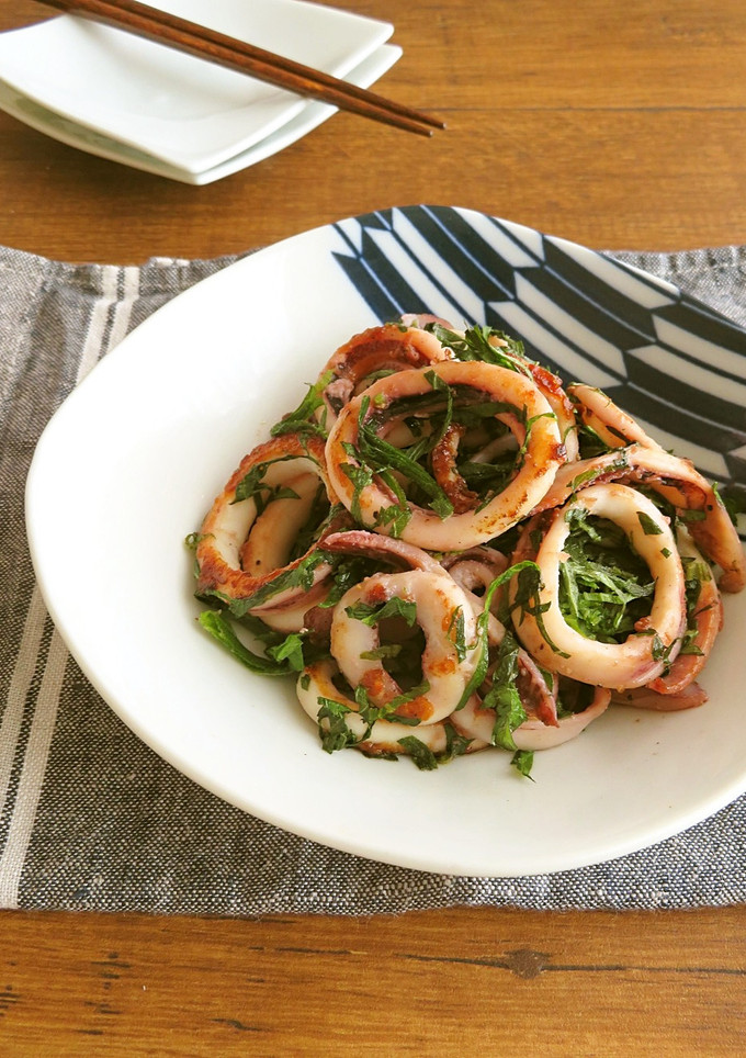食欲ＵＰ和総菜◎いか塩ソテーの青じそ和え-レシピのメイン写真