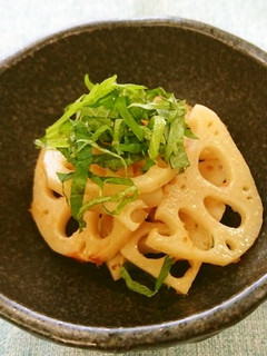 れんこんの梅じそ炒め(透析食)-レシピのメイン写真