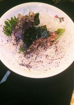 タイの刺身 ゆかり和え-レシピのメイン写真