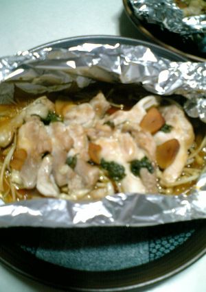 『大葉にんにく醤油』でチキンホイル焼き♪-レシピのメイン写真