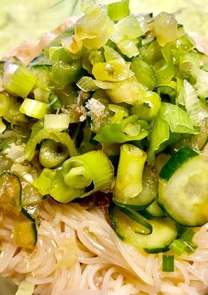 夏はコレ♡素麺のシンプル冷やし中華味-レシピのメイン写真