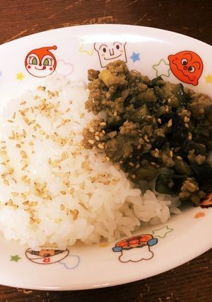 子どもも同じ！レンチン。ナスキーマカレー-レシピのメイン写真