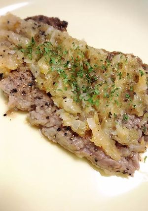 固いお肉も柔らか♪シャリアピンステーキ-レシピのメイン写真