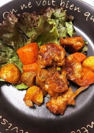 豚こま団子のカレーケチャップ炒め-レシピのメイン写真