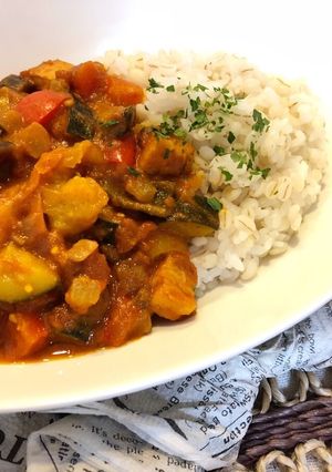 トマト缶で簡単♫ラタトゥイユカレー＊-レシピのメイン写真