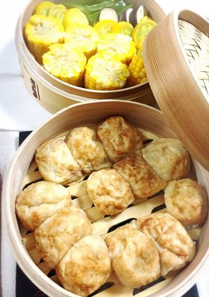 せいろでふんわり！冷凍たこ焼きが絶品に☆-レシピのメイン写真