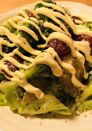 4品目☆レタスにのせる塩ゆで温野菜サラダ-レシピのメイン写真