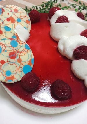 チーズとラズベリーのムースケーキ-レシピのメイン写真