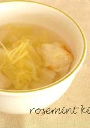 白菜と餅のさっぱりレモンスープ-レシピのメイン写真